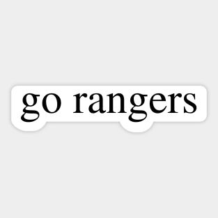 go rangers Sticker